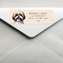 Search for cute shih tzu return address labels Watercolor