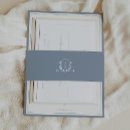 Search for dusty blue invitation belly bands Elegant