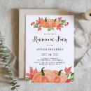 Search for watercolor pumpkin invitations Autumn