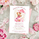 Search for dress baby girl shower invitations Teddy bear