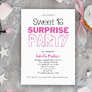 Search for surprise sweet 16 invitations Pink