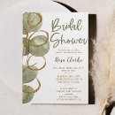 Search for gold foil bridal shower invitations Eucalyptus