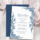 Search for navy blue rehearsal dinner invitations Script calligraphy