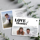 Search for funny wedding thank you cards Black and white