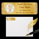 Search for golden anniversary return address labels 50th