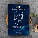 Search for navy blue 21st birthday invitations Elegant