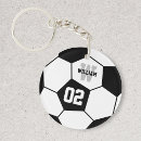 Search for soccer ball rounded key rings For him