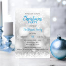 Search for blue and silver christmas invitations White
