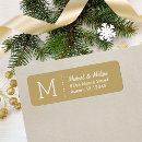 Search for modern gold return address labels Monogrammed
