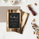 Search for abstract gold invitations Black and gold