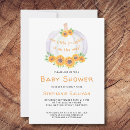 Search for pumpkins and sunflowers invitations White pumpkin