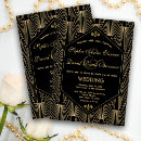 Search for vintage wedding invitations Black and gold