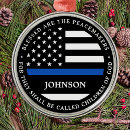 Search for police officer christmas tree decorations Thin blue line