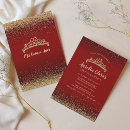 Search for red and gold quinceanera invitations Mis quince anos