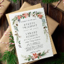 Search for pine cones wedding invitations Poinsettia