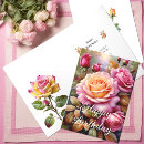 Search for elegant feminine pink roses cards for her