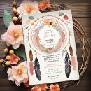 Search for dreamcatcher baby shower invitations Feathers