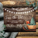 Search for rustic save the date postcards Christmas party