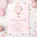 Search for hot pink baby shower invitations Hot air balloon