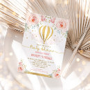 Search for hot air balloon baby shower invitations Gold