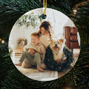 Search for family with dog christmas tree decorations Couple