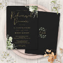 Search for black and gold rehearsal dinner invitations Modern