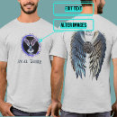 Search for angel with wings on back tshirts Halo