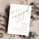 Search for gold engagement party invitations Getting married