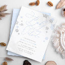 Search for snowflake baby boy shower invitations Silver glitter