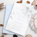 Search for blue and silver baby shower invitations For her