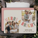 Search for casual christmas cards Merry and bright