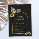 Search for 1920s bridal shower invitations Black and gold