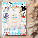 Search for alice in onederland birthday invitations Teacups teapot cupcakes rabbit
