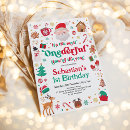 Search for santa birthday invitations Red and green