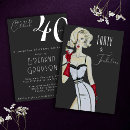 Search for vintage 40th birthday invitations Typography