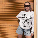 Search for boxer dog womens clothing Black and white
