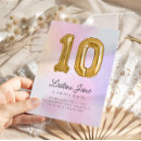 Search for girls 10th birthday invitations For her