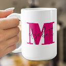 Search for first letter of your name mugs Monogrammed
