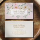 Search for watercolor flowers business cards Makeup