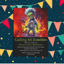 Search for zombies birthday invitations Kids