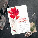 Search for red balloons invitations Watercolor