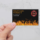 Search for firefighter business cards Modern