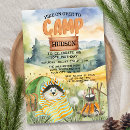 Search for campout birthday invitations Camping