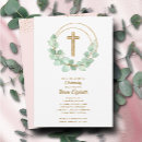 Search for eucalyptus christening invitations Gold