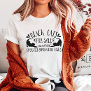 Search for vintage halloween black cat tshirts Black and white