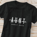 Search for aunt tshirts Black and white