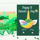 Search for unicorn st patricks day cards Rainbow