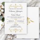 Search for elegant white and gold wedding invitations Traditional