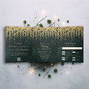 Search for tri fold invitations Emerald green