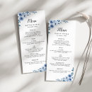 Search for dusty blue wedding menus Watercolor floral